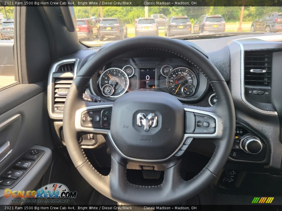 2021 Ram 1500 Big Horn Crew Cab 4x4 Bright White / Diesel Gray/Black Photo #10