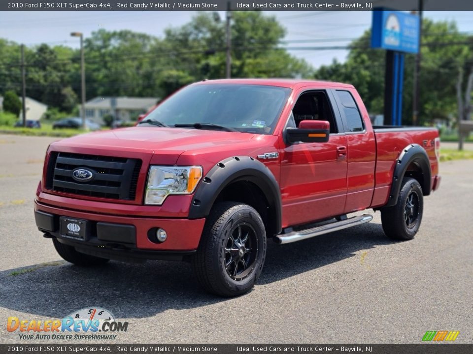 2010 Ford F150 XLT SuperCab 4x4 Red Candy Metallic / Medium Stone Photo #1