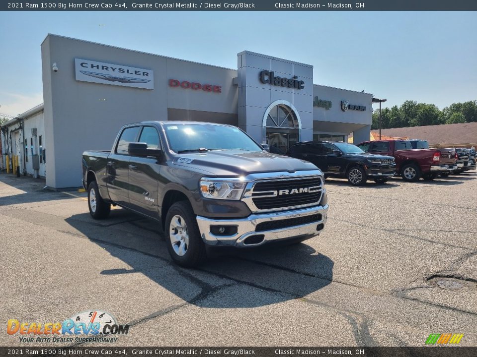 2021 Ram 1500 Big Horn Crew Cab 4x4 Granite Crystal Metallic / Diesel Gray/Black Photo #1