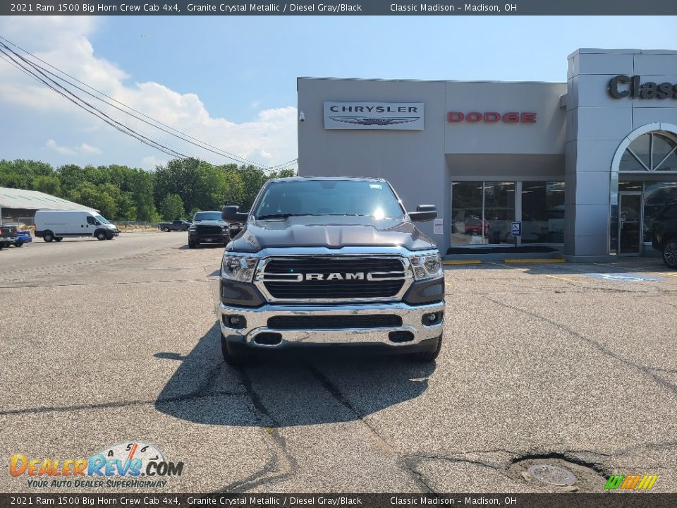 2021 Ram 1500 Big Horn Crew Cab 4x4 Granite Crystal Metallic / Diesel Gray/Black Photo #2