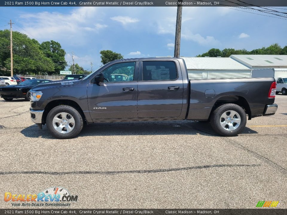 2021 Ram 1500 Big Horn Crew Cab 4x4 Granite Crystal Metallic / Diesel Gray/Black Photo #3