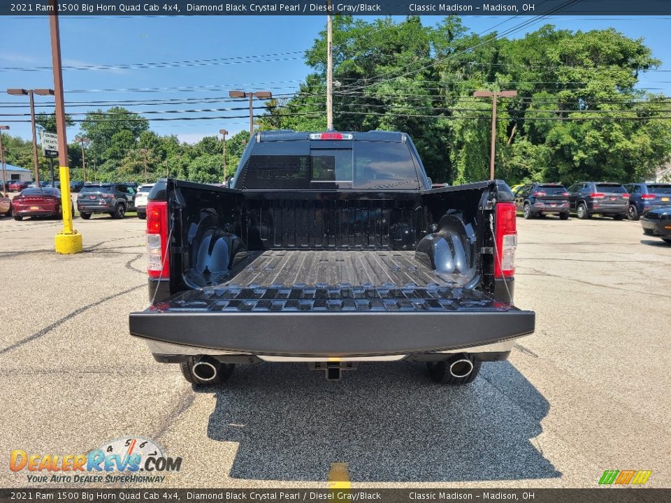 2021 Ram 1500 Big Horn Quad Cab 4x4 Diamond Black Crystal Pearl / Diesel Gray/Black Photo #6