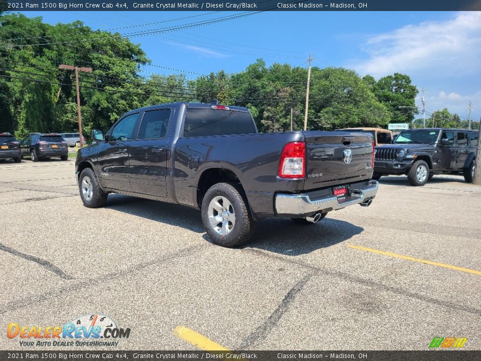 2021 Ram 1500 Big Horn Crew Cab 4x4 Granite Crystal Metallic / Diesel Gray/Black Photo #4