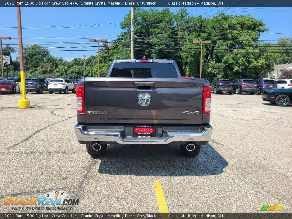 2021 Ram 1500 Big Horn Crew Cab 4x4 Granite Crystal Metallic / Diesel Gray/Black Photo #5