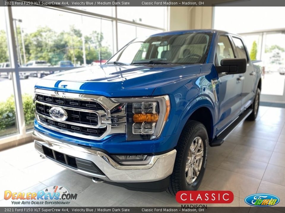 2021 Ford F150 XLT SuperCrew 4x4 Velocity Blue / Medium Dark Slate Photo #1