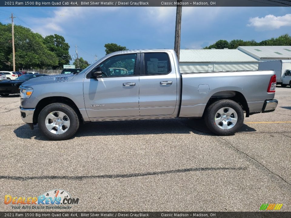 Billet Silver Metallic 2021 Ram 1500 Big Horn Quad Cab 4x4 Photo #3