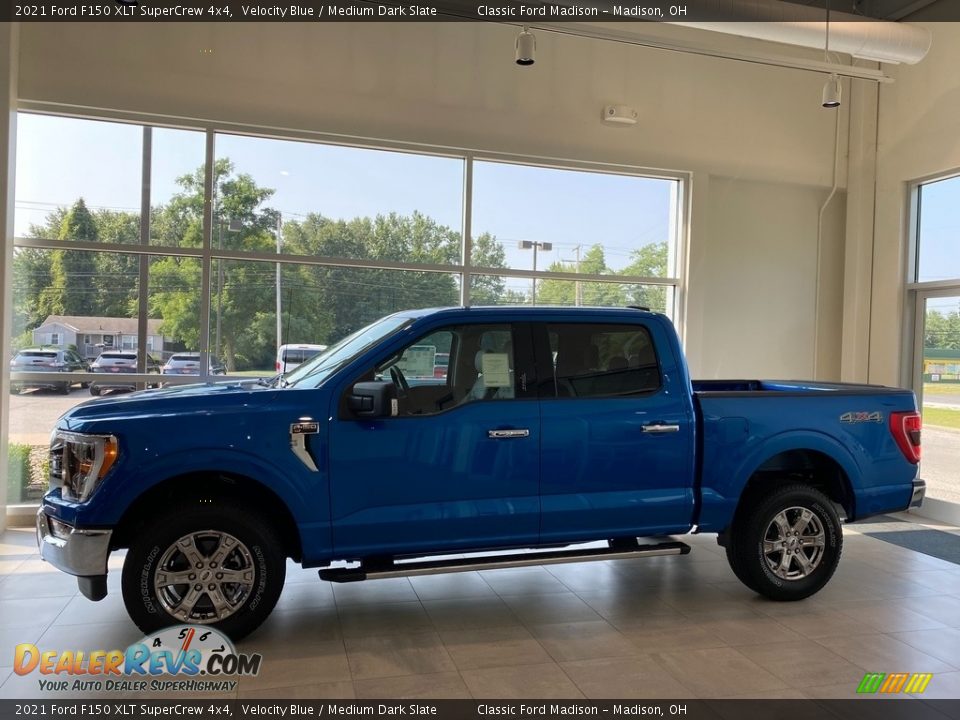 2021 Ford F150 XLT SuperCrew 4x4 Velocity Blue / Medium Dark Slate Photo #2