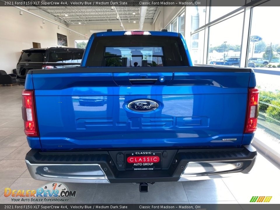 2021 Ford F150 XLT SuperCrew 4x4 Velocity Blue / Medium Dark Slate Photo #3