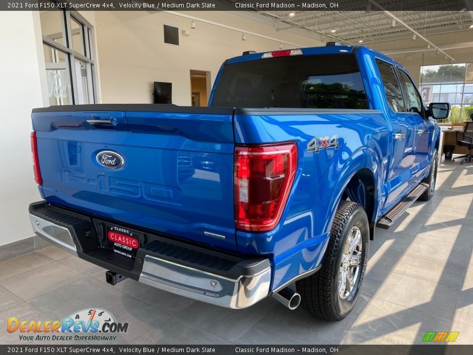 2021 Ford F150 XLT SuperCrew 4x4 Velocity Blue / Medium Dark Slate Photo #5