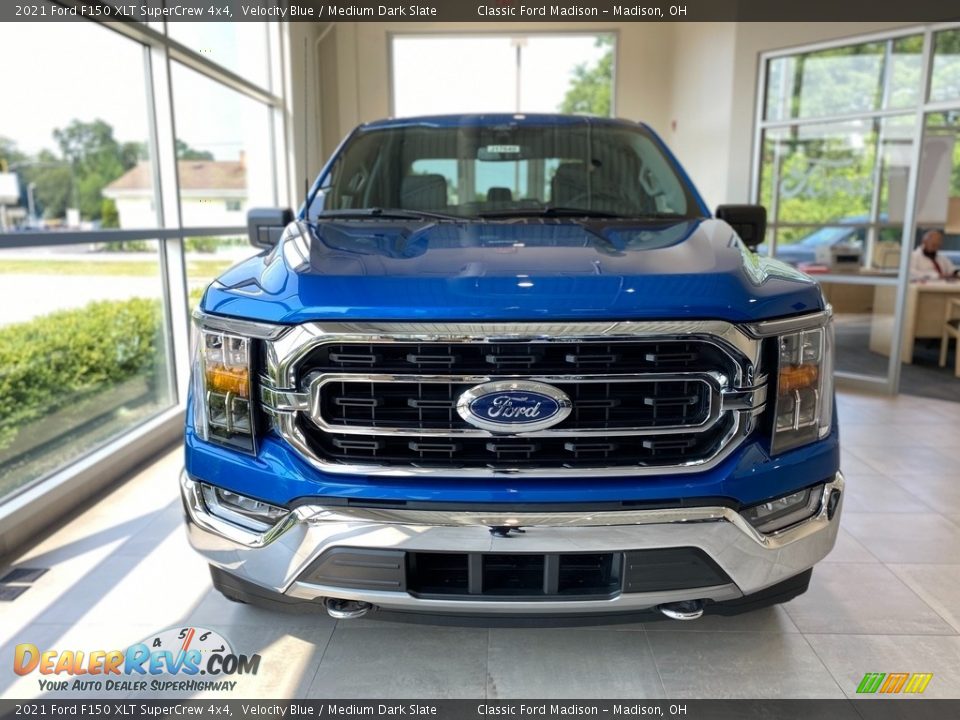 2021 Ford F150 XLT SuperCrew 4x4 Velocity Blue / Medium Dark Slate Photo #7