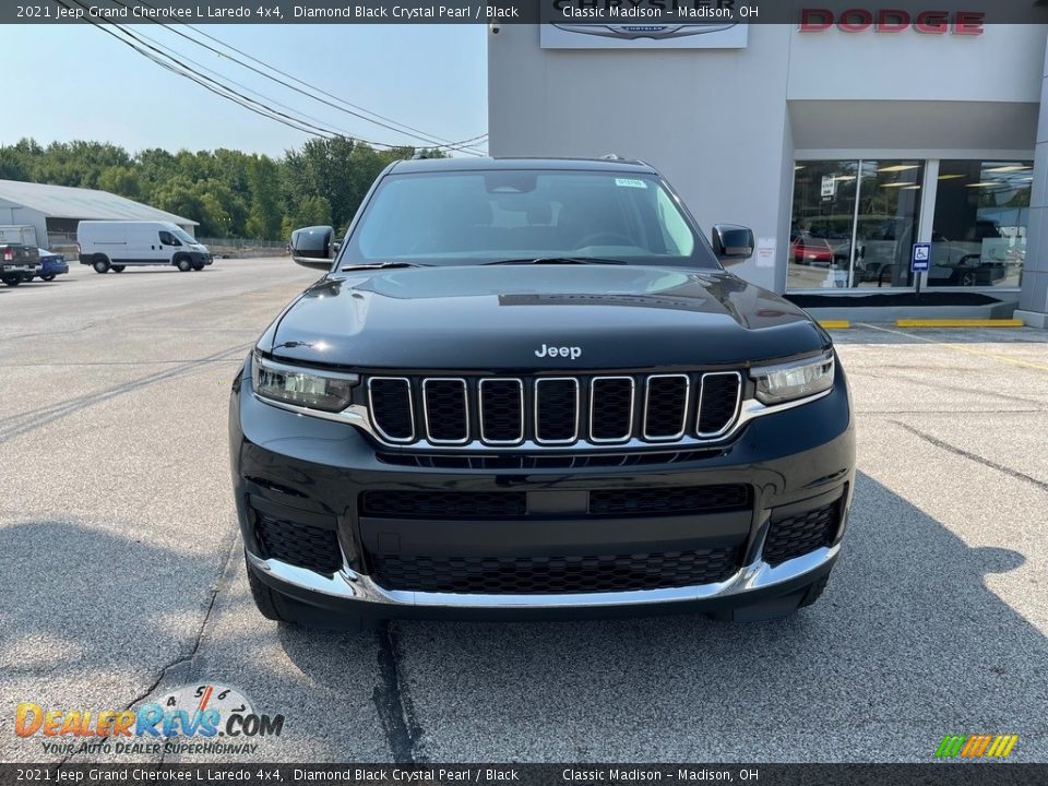 2021 Jeep Grand Cherokee L Laredo 4x4 Diamond Black Crystal Pearl / Black Photo #2