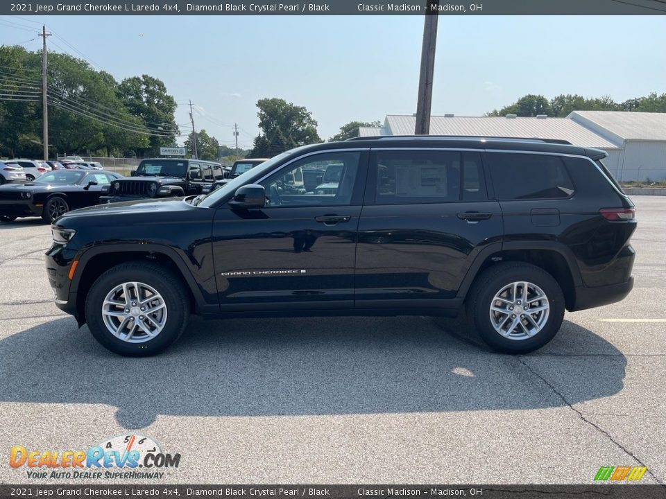 2021 Jeep Grand Cherokee L Laredo 4x4 Diamond Black Crystal Pearl / Black Photo #3
