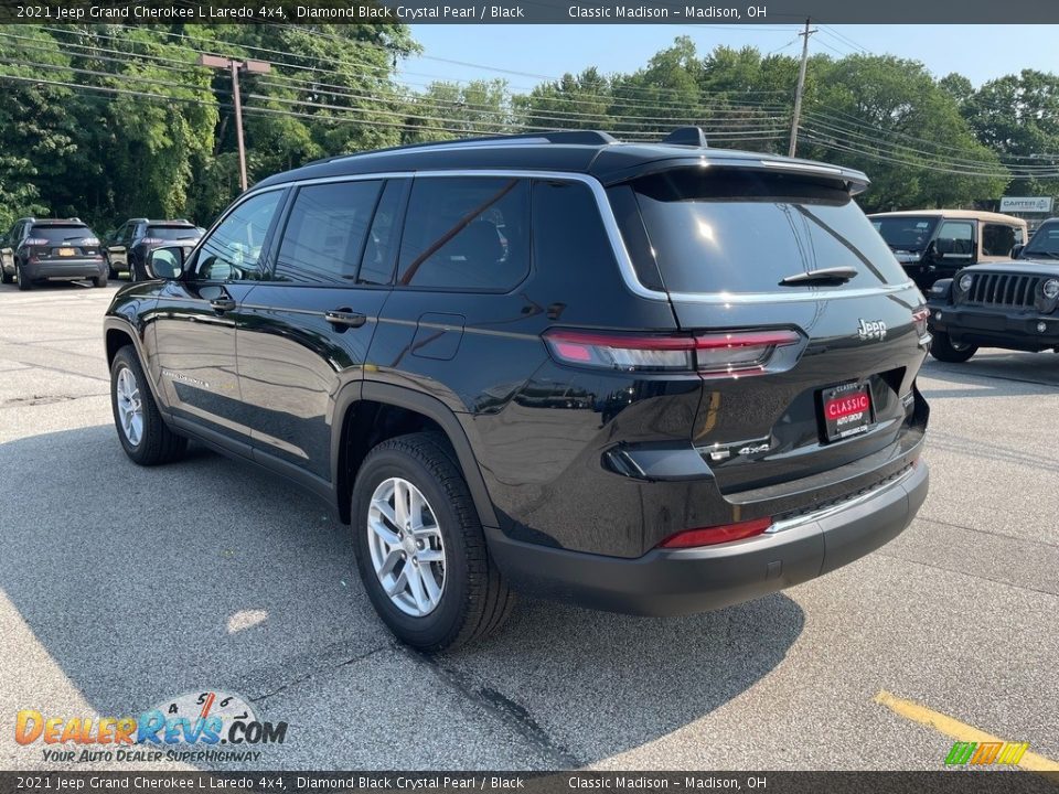 2021 Jeep Grand Cherokee L Laredo 4x4 Diamond Black Crystal Pearl / Black Photo #4