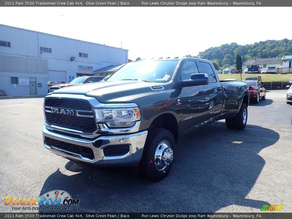 2021 Ram 3500 Tradesman Crew Cab 4x4 Olive Green Pearl / Black Photo #1
