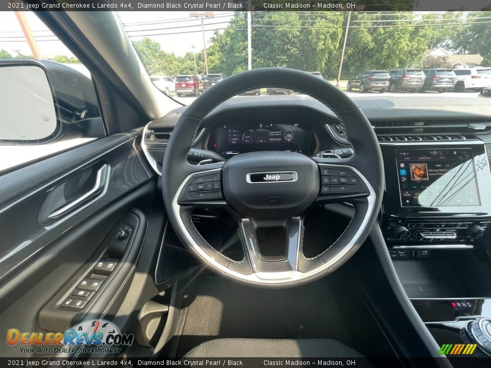 2021 Jeep Grand Cherokee L Laredo 4x4 Diamond Black Crystal Pearl / Black Photo #8