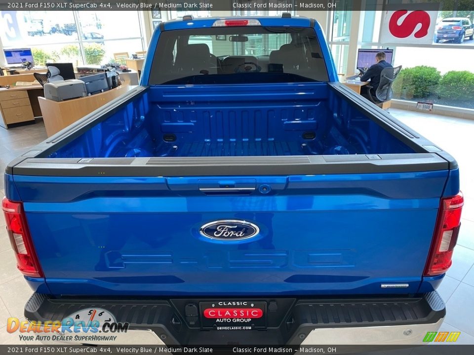 2021 Ford F150 XLT SuperCab 4x4 Velocity Blue / Medium Dark Slate Photo #11