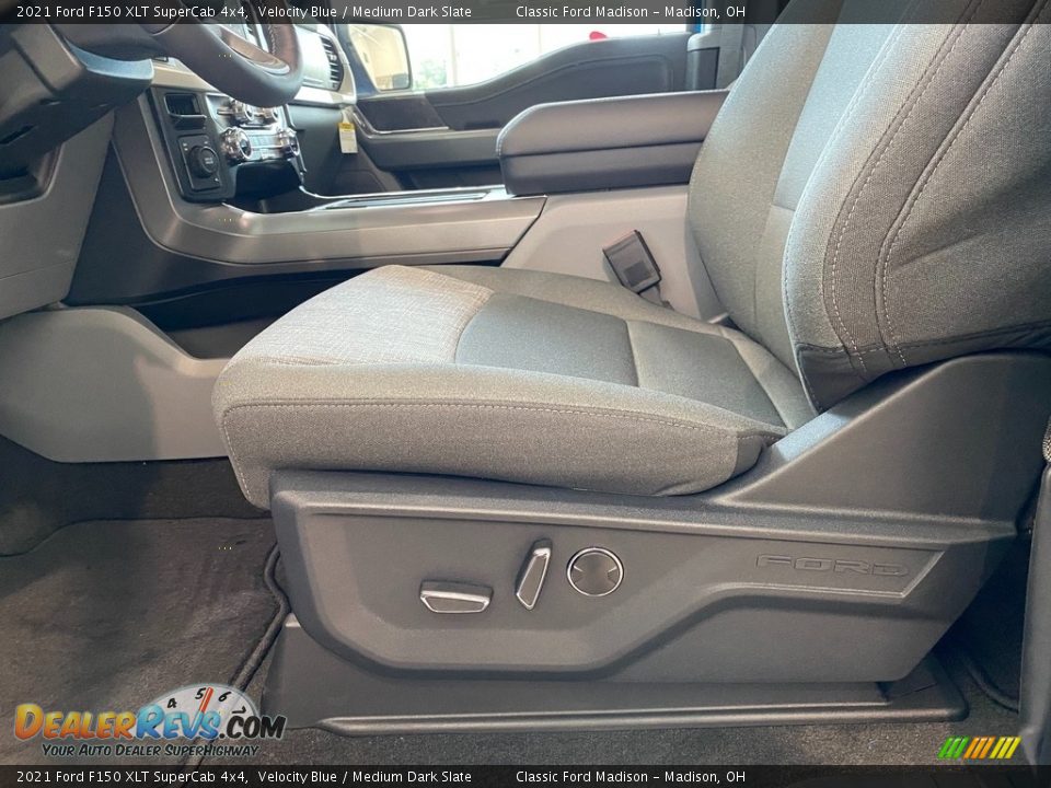 2021 Ford F150 XLT SuperCab 4x4 Velocity Blue / Medium Dark Slate Photo #16