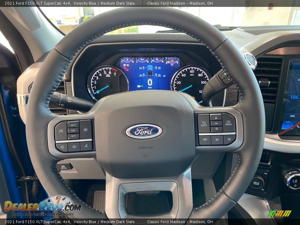 2021 Ford F150 XLT SuperCab 4x4 Velocity Blue / Medium Dark Slate Photo #17