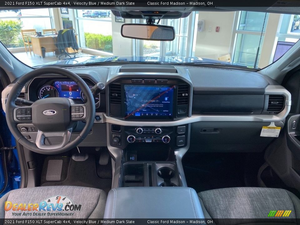 2021 Ford F150 XLT SuperCab 4x4 Velocity Blue / Medium Dark Slate Photo #18