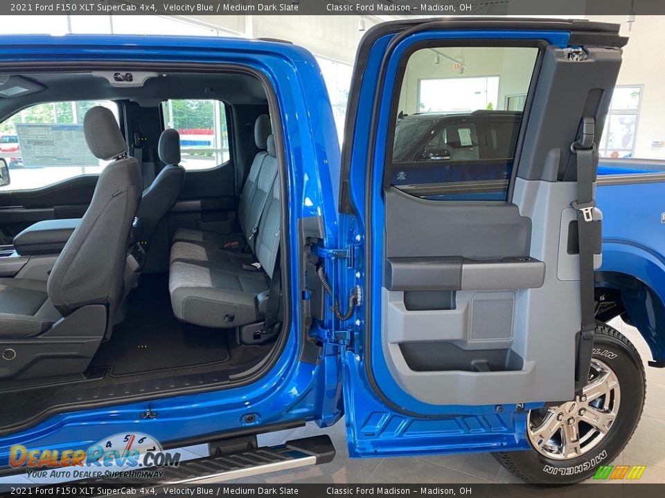 2021 Ford F150 XLT SuperCab 4x4 Velocity Blue / Medium Dark Slate Photo #23