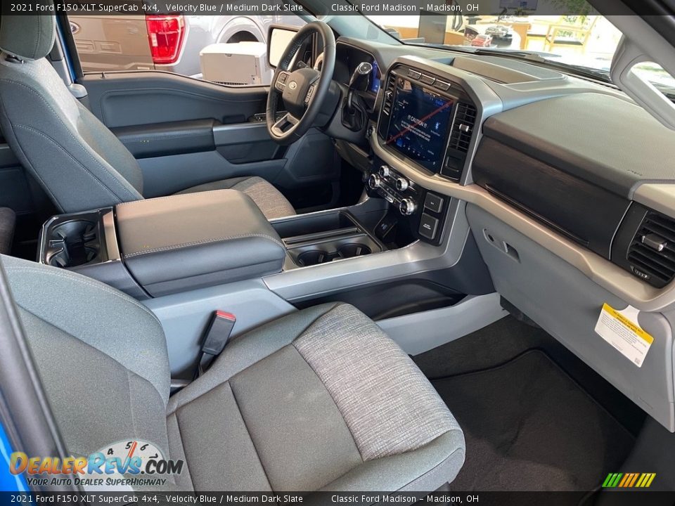 2021 Ford F150 XLT SuperCab 4x4 Velocity Blue / Medium Dark Slate Photo #26