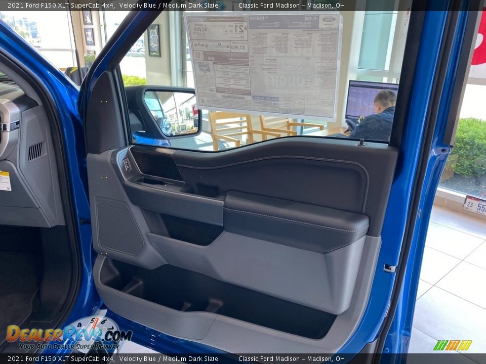 2021 Ford F150 XLT SuperCab 4x4 Velocity Blue / Medium Dark Slate Photo #27