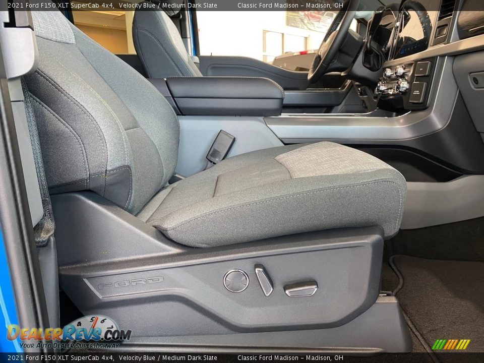 2021 Ford F150 XLT SuperCab 4x4 Velocity Blue / Medium Dark Slate Photo #28