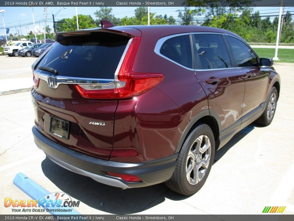 2019 Honda CR-V EX AWD Basque Red Pearl II / Ivory Photo #7