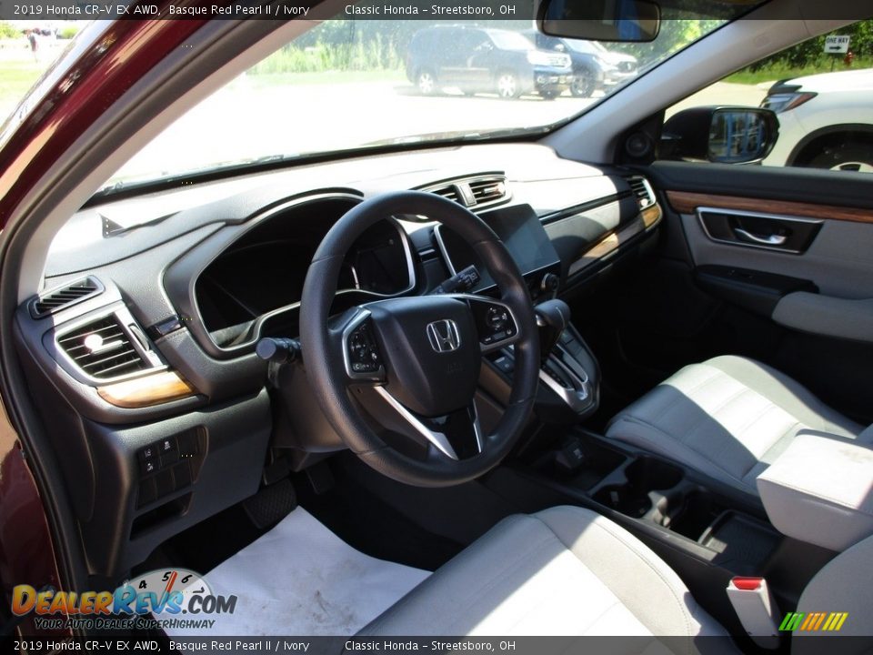 2019 Honda CR-V EX AWD Basque Red Pearl II / Ivory Photo #27