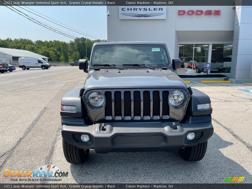 2021 Jeep Wrangler Unlimited Sport 4x4 Granite Crystal Metallic / Black Photo #2