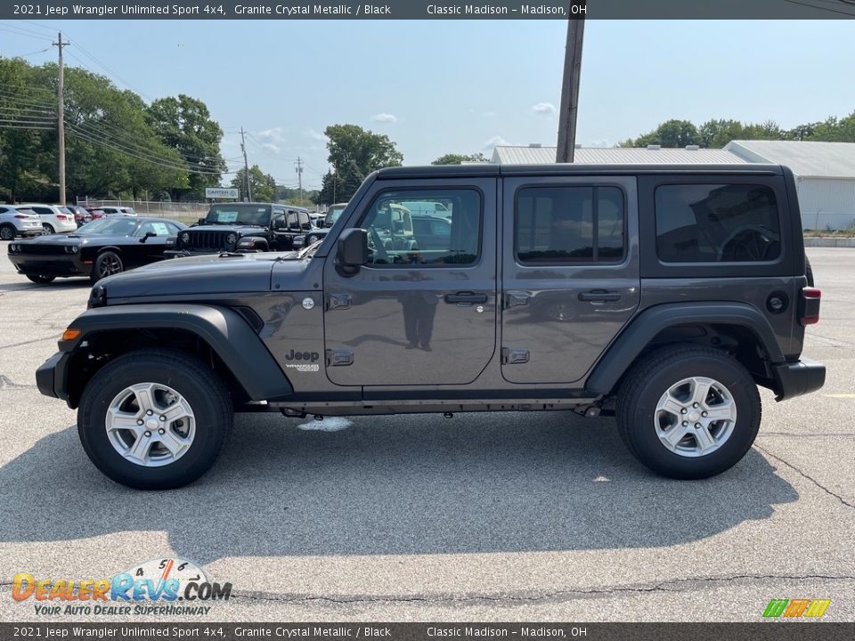 2021 Jeep Wrangler Unlimited Sport 4x4 Granite Crystal Metallic / Black Photo #3