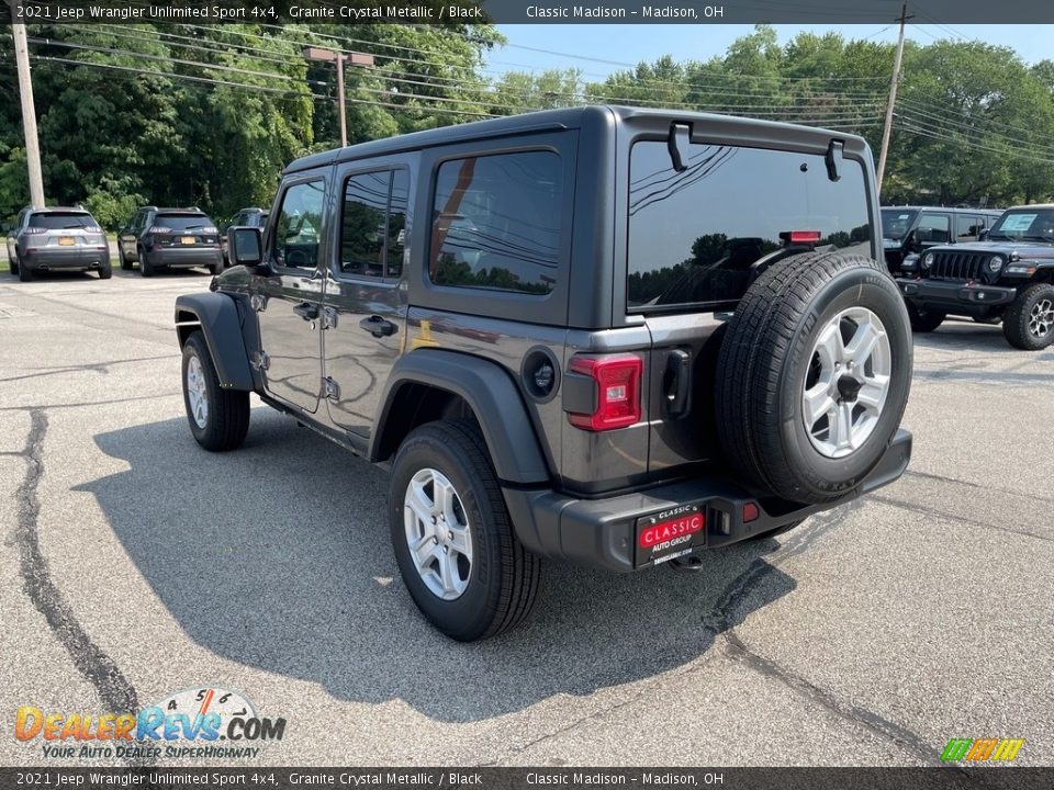 2021 Jeep Wrangler Unlimited Sport 4x4 Granite Crystal Metallic / Black Photo #4