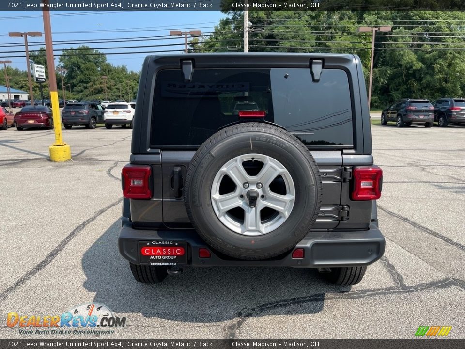 2021 Jeep Wrangler Unlimited Sport 4x4 Granite Crystal Metallic / Black Photo #5