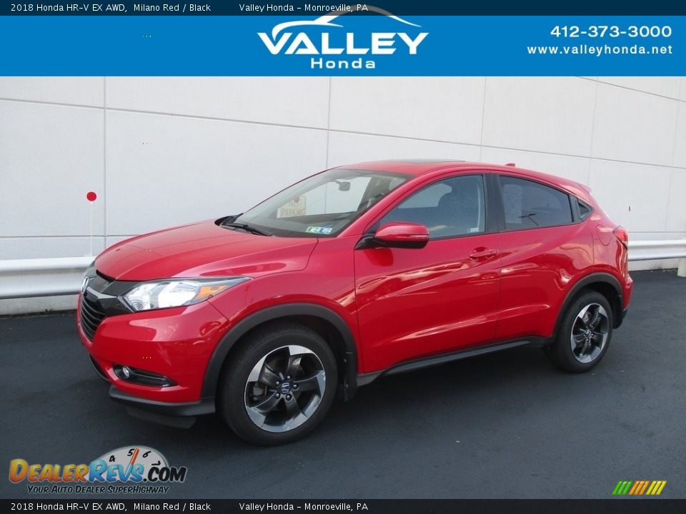 2018 Honda HR-V EX AWD Milano Red / Black Photo #1