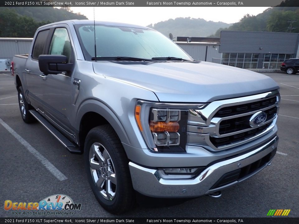 2021 Ford F150 XLT SuperCrew 4x4 Iconic Silver / Medium Dark Slate Photo #8