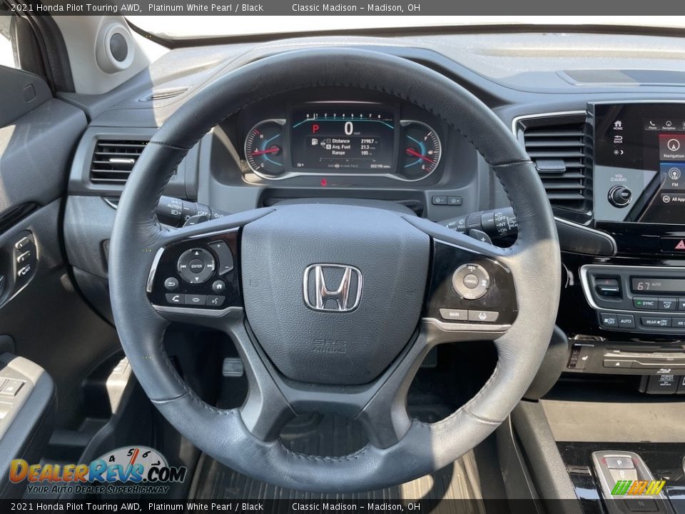 2021 Honda Pilot Touring AWD Steering Wheel Photo #9