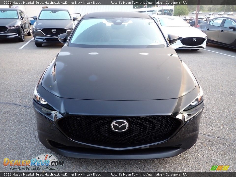 2021 Mazda Mazda3 Select Hatchback AWD Jet Black Mica / Black Photo #8