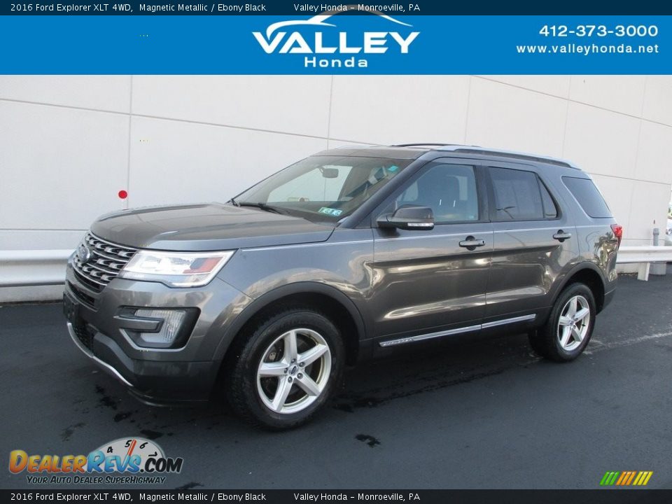 2016 Ford Explorer XLT 4WD Magnetic Metallic / Ebony Black Photo #1