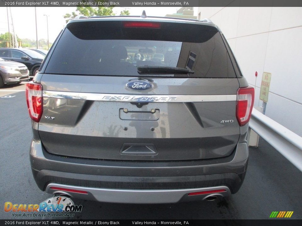 2016 Ford Explorer XLT 4WD Magnetic Metallic / Ebony Black Photo #4