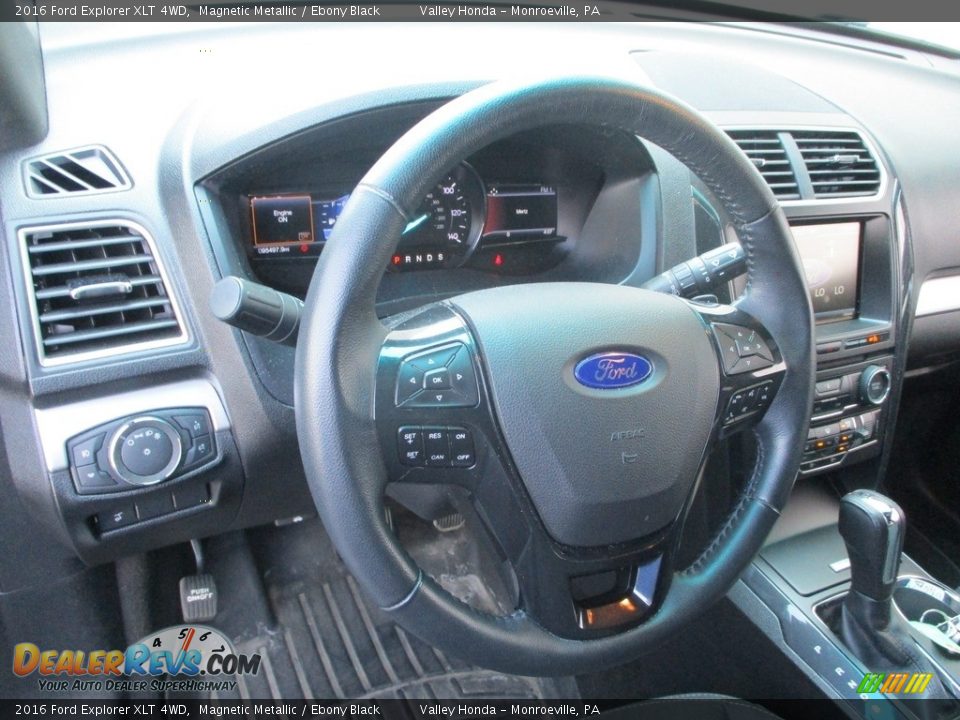 2016 Ford Explorer XLT 4WD Magnetic Metallic / Ebony Black Photo #14