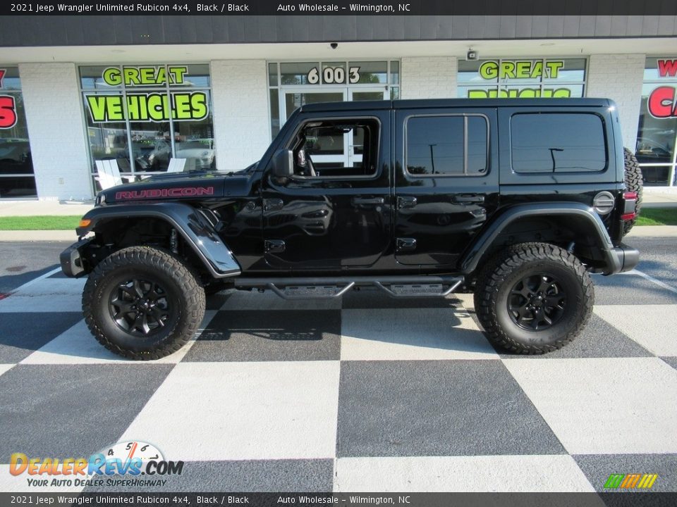 2021 Jeep Wrangler Unlimited Rubicon 4x4 Black / Black Photo #1