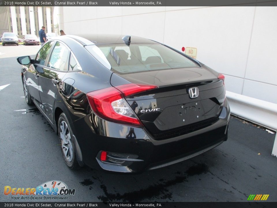 2018 Honda Civic EX Sedan Crystal Black Pearl / Black Photo #3