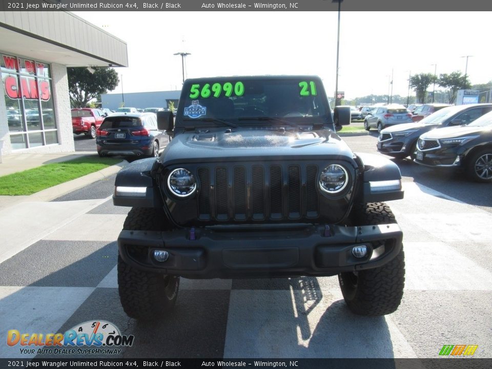 2021 Jeep Wrangler Unlimited Rubicon 4x4 Black / Black Photo #2