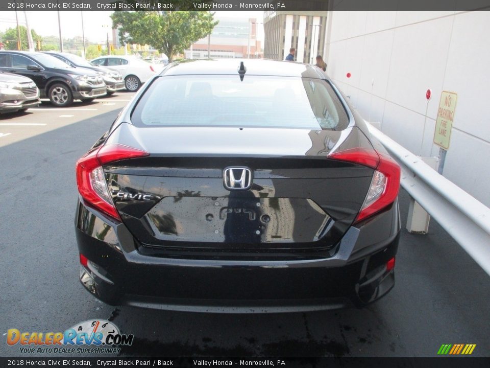 2018 Honda Civic EX Sedan Crystal Black Pearl / Black Photo #4