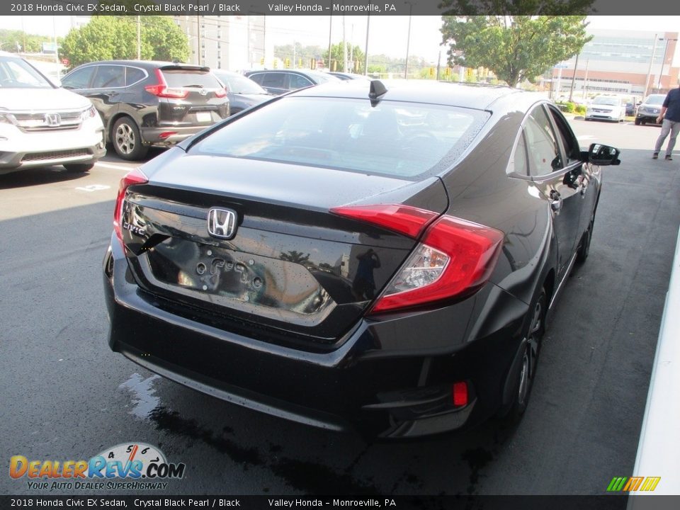 2018 Honda Civic EX Sedan Crystal Black Pearl / Black Photo #5