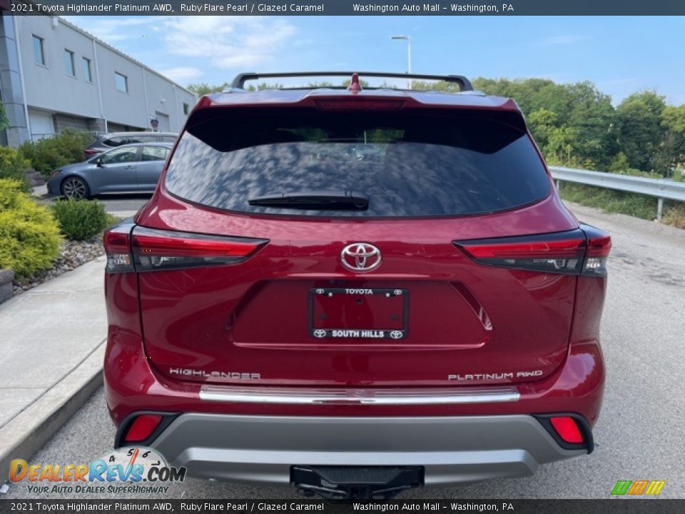 2021 Toyota Highlander Platinum AWD Ruby Flare Pearl / Glazed Caramel Photo #8