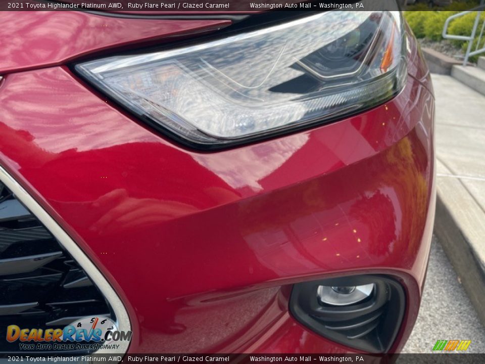 2021 Toyota Highlander Platinum AWD Ruby Flare Pearl / Glazed Caramel Photo #13