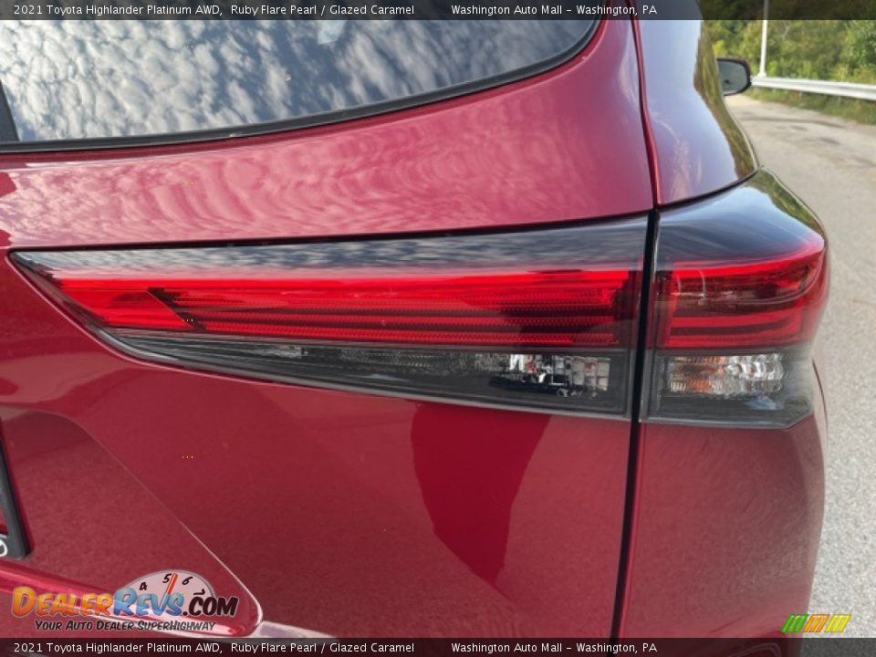 2021 Toyota Highlander Platinum AWD Ruby Flare Pearl / Glazed Caramel Photo #14