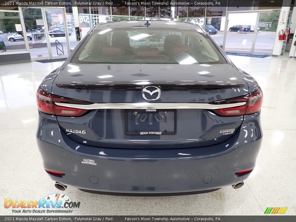 2021 Mazda Mazda6 Carbon Edition Polymetal Gray / Red Photo #3