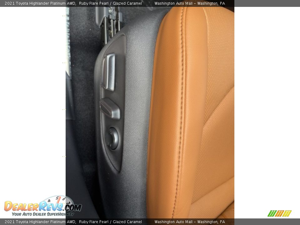 2021 Toyota Highlander Platinum AWD Ruby Flare Pearl / Glazed Caramel Photo #30